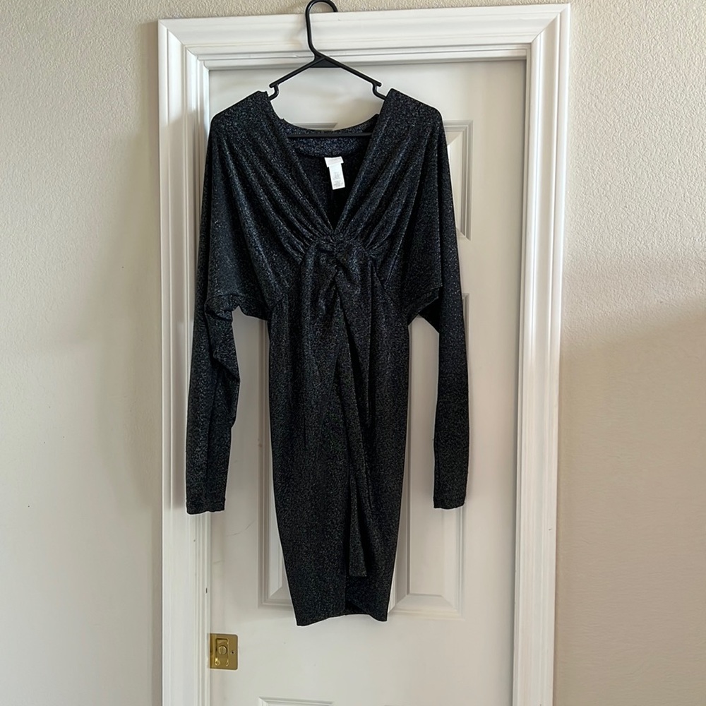 H&M Black Glittery Dress